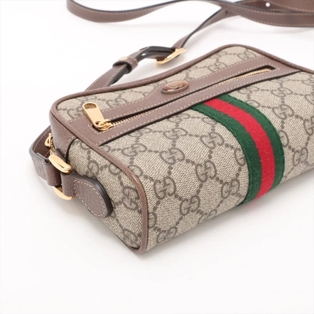 ๐ Gucci GG Supreme Ophidia Shoulder Bag Beige 517350 - Picture 4 of 10